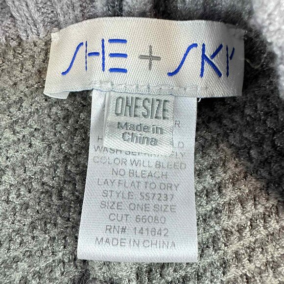 She + Sky Colorblock Batwing Cardigan - One Size - Picture 3 of 7